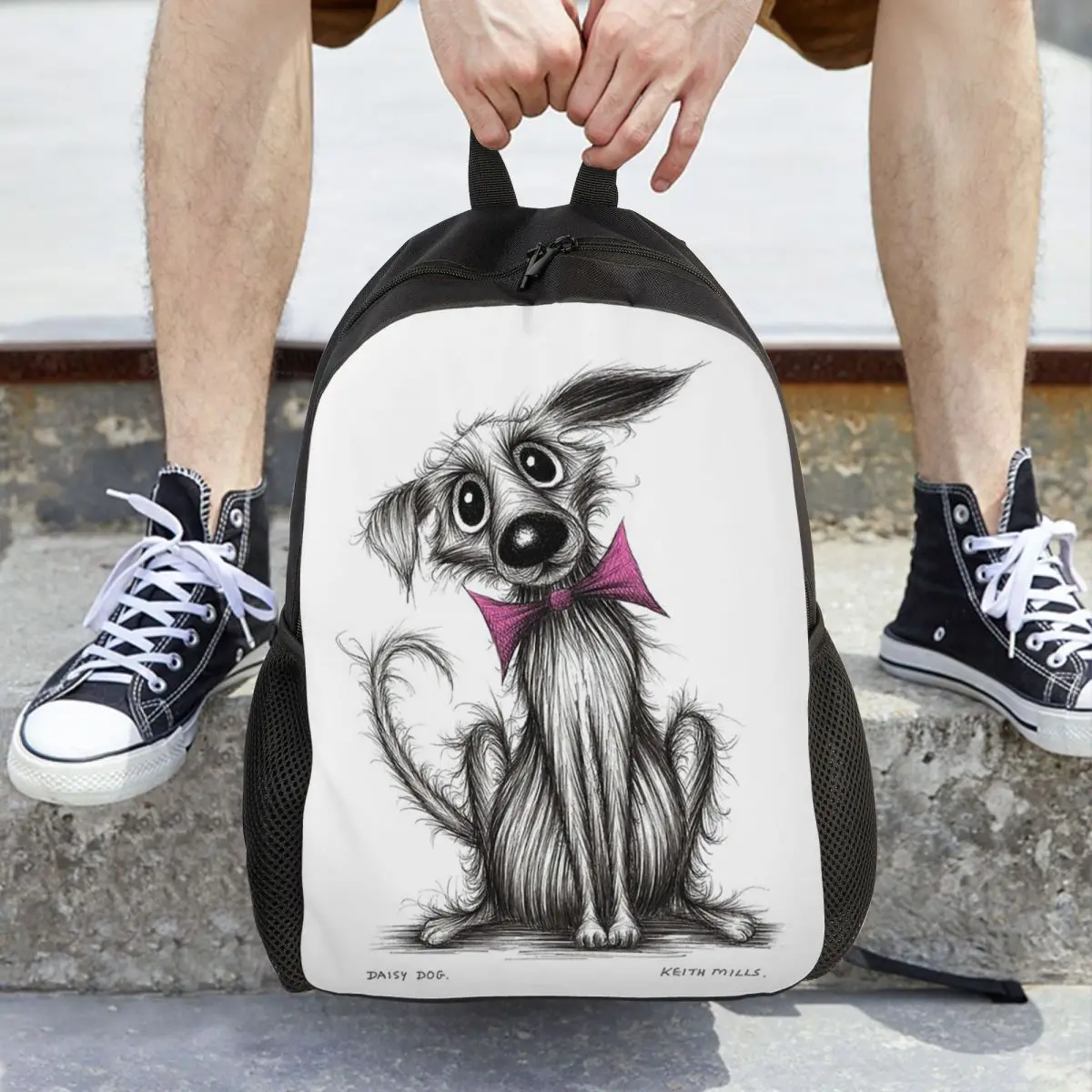 

Daisy Dog Backpack Hot Sale Daypack Large Capacity Boys Girls BookBag School Bag Shoulder Bags for Men Women