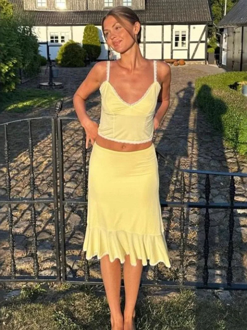 

Кружевная юбка с рюшами, женские повседневные брюки с цветочной отделкой, прямые брюки со средней заниженной талией, ткань из ПВХ, чистый цвет