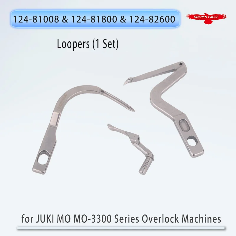 124-81008 124-81800 124-82600 Prensatelas Superior e Inferior para Máquinas de Coser Overlock JUKI MO-3300, MO-3304, MO-3314, MO-3316