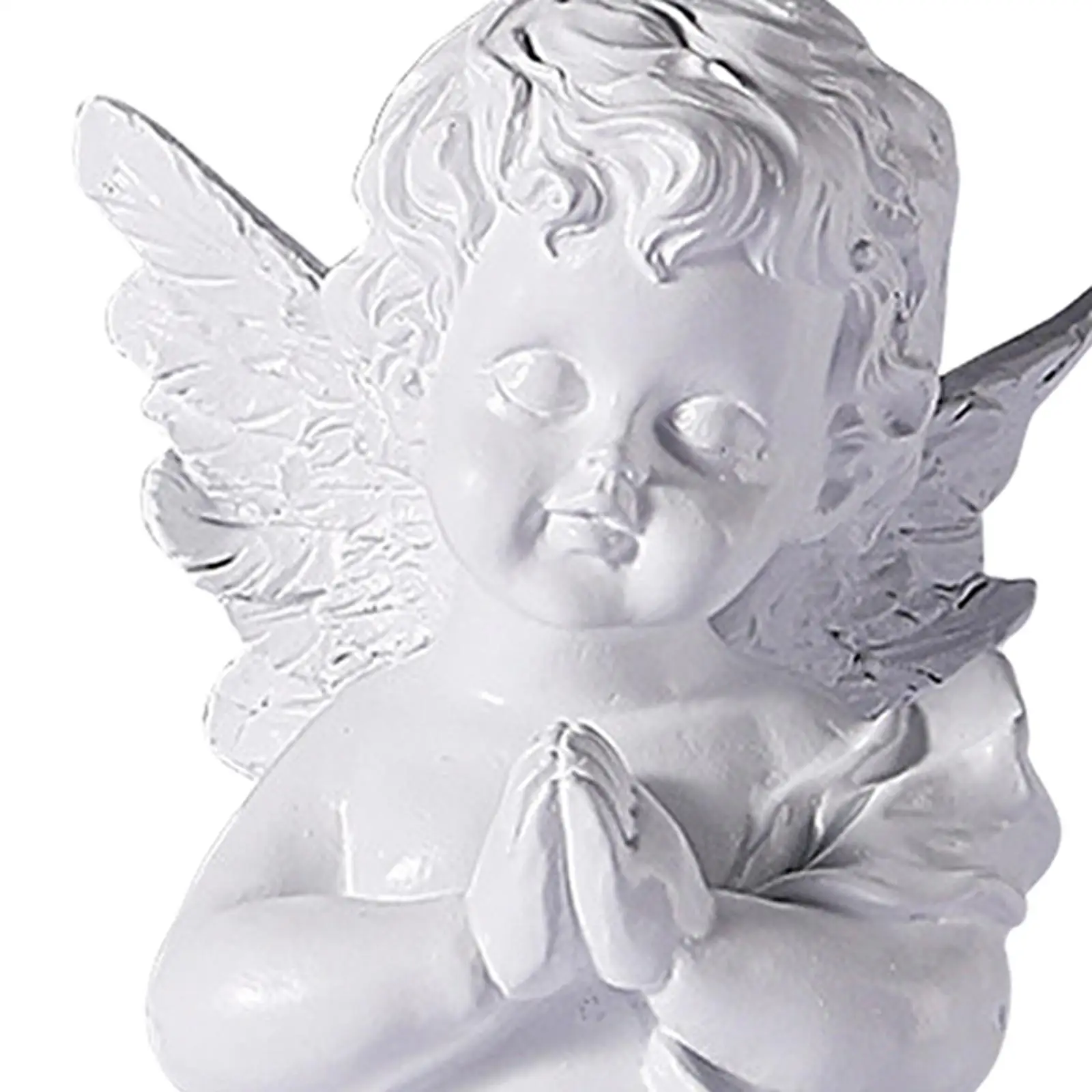 Resin Sculpture Cherub Praying Figurine Collectible Ornament Baby