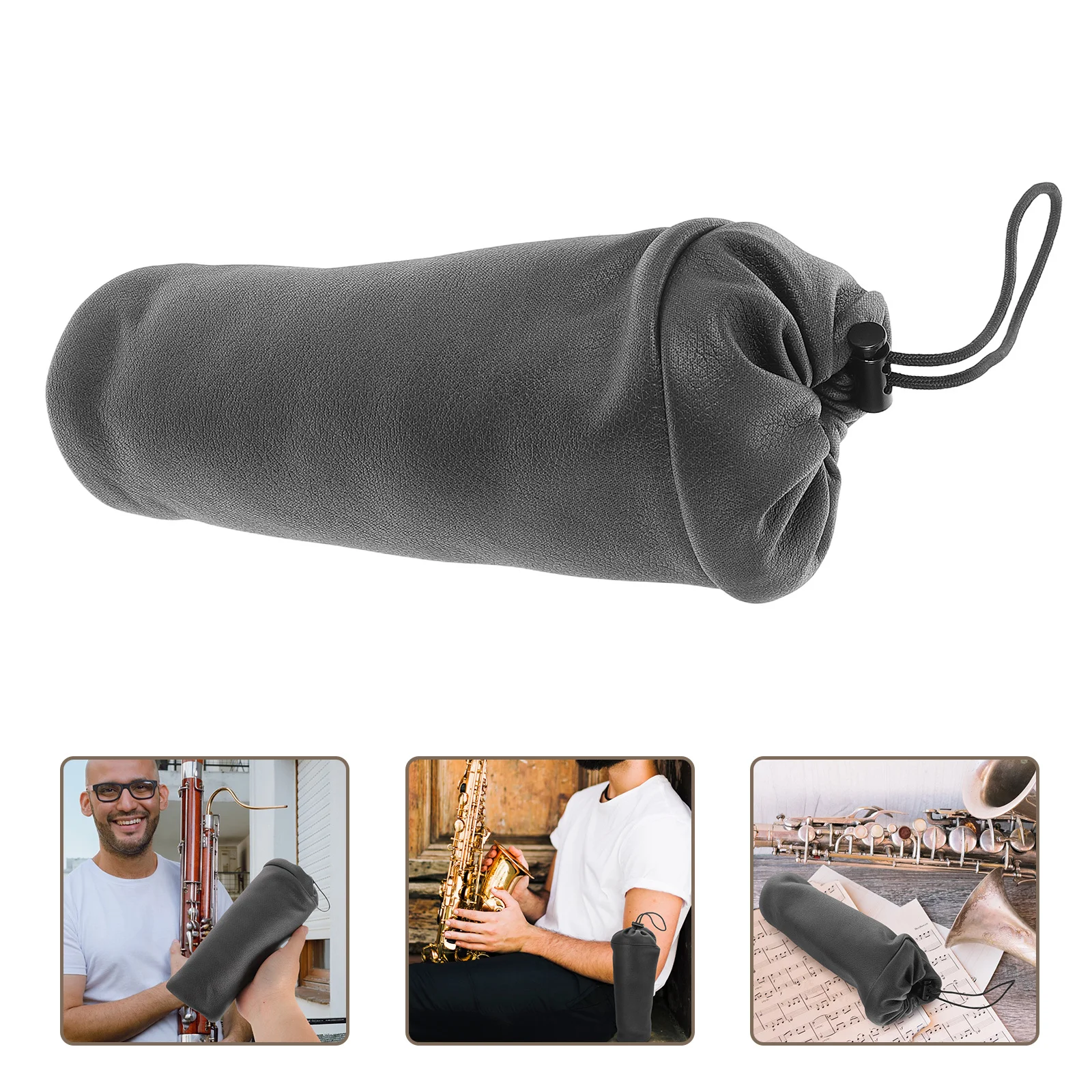 

Saxophone Bend Neck Storage Bag for E-Flat Alto Tenor Saxophone Neck Mouthpiece Storage Case Protection Musical Accessories