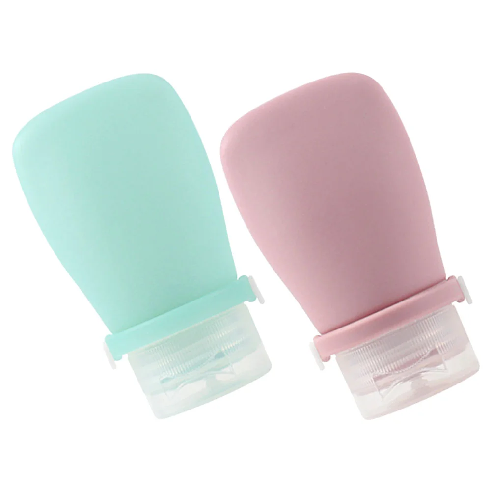 

2 Pcs Silica Gel Bottle Convenient Travel Container Lotion Silicone Bottles for Toiletries Size Conditioner Toiletry Containers