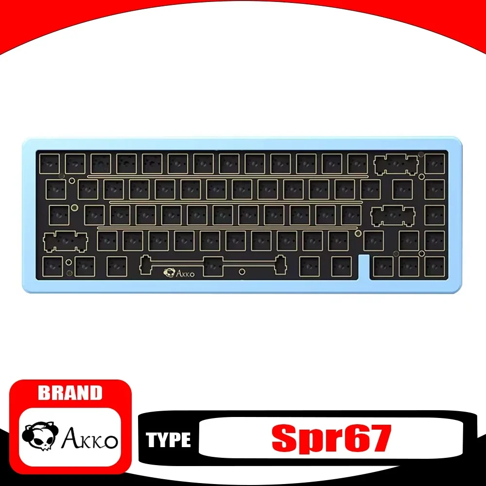 Akko Spr67 Mechanical Keyboard Aluminium Alloy Wired Hot Swap Gaming Keyboard Spring Mount Structure Office Pc Gamer Accessories