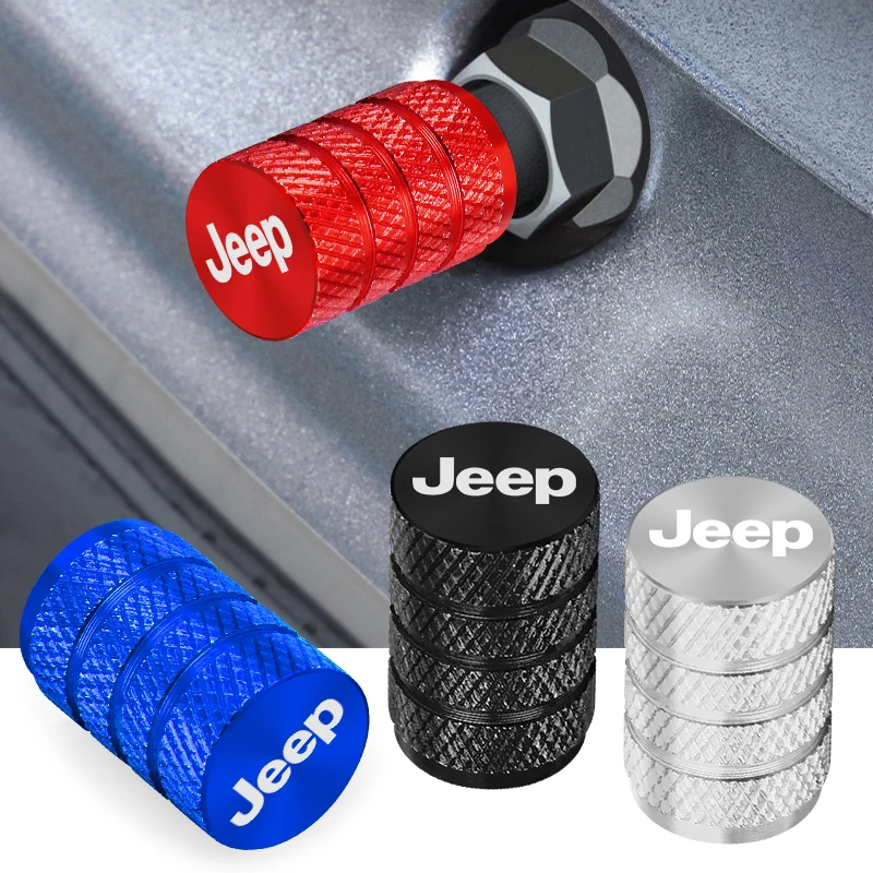 4 قطعة عجلة السيارة قضيب صمام إطار غطاء الغبار غطاء اكسسوارات ل جيب جراند شيروكي رانجلر JK المصارع البوصلة رينيجيد #3