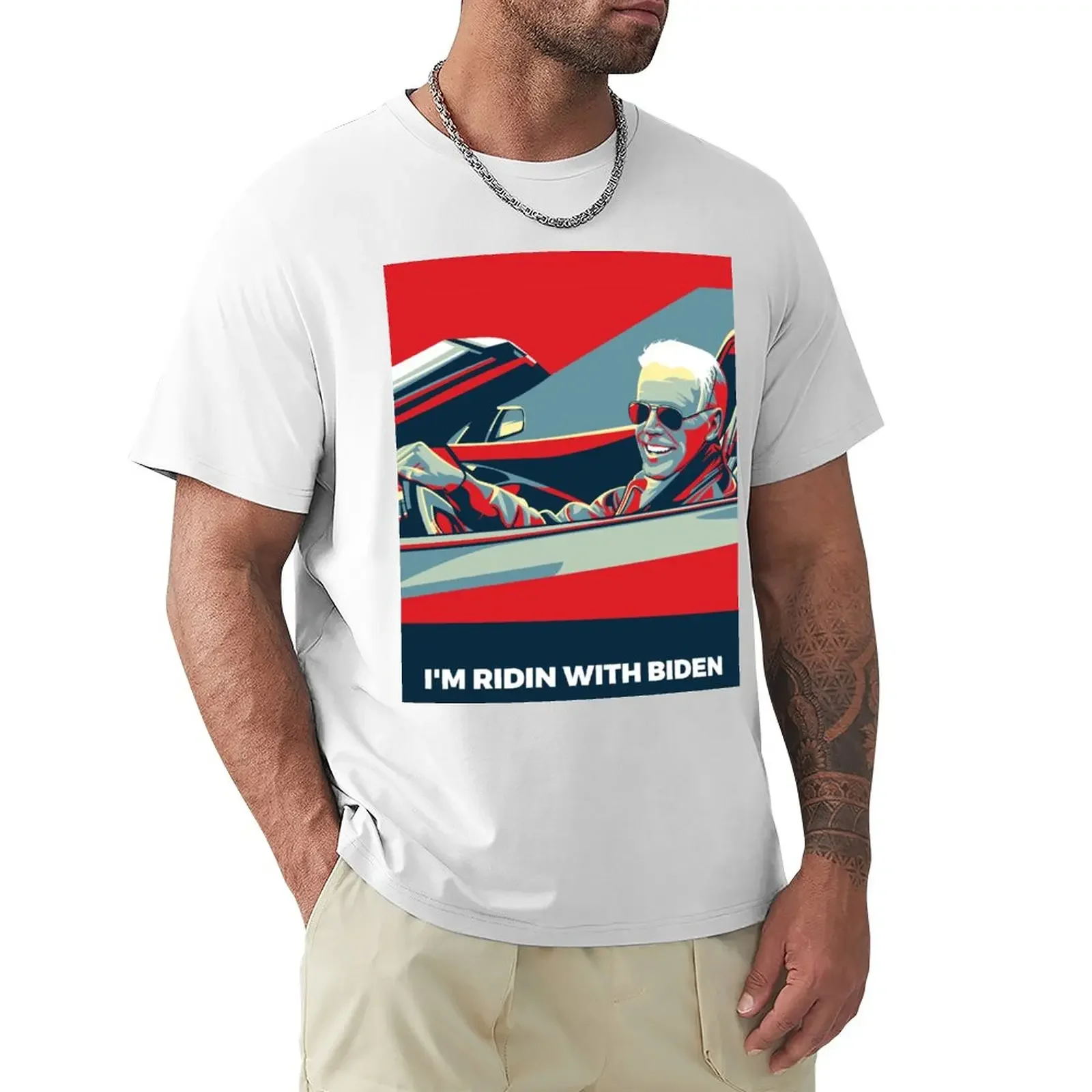 I’M RIDIN WITH BIDEN T-Shirt korean fashion blanks mens workout shirts