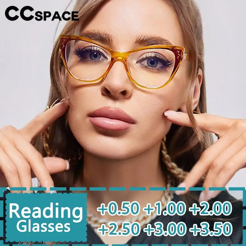 R57610 Casual Spring Hinge Reading Glasses Oval Retro Optical Presbyopia Eyeglasses Diopter +50+100+150+200+250+300+350