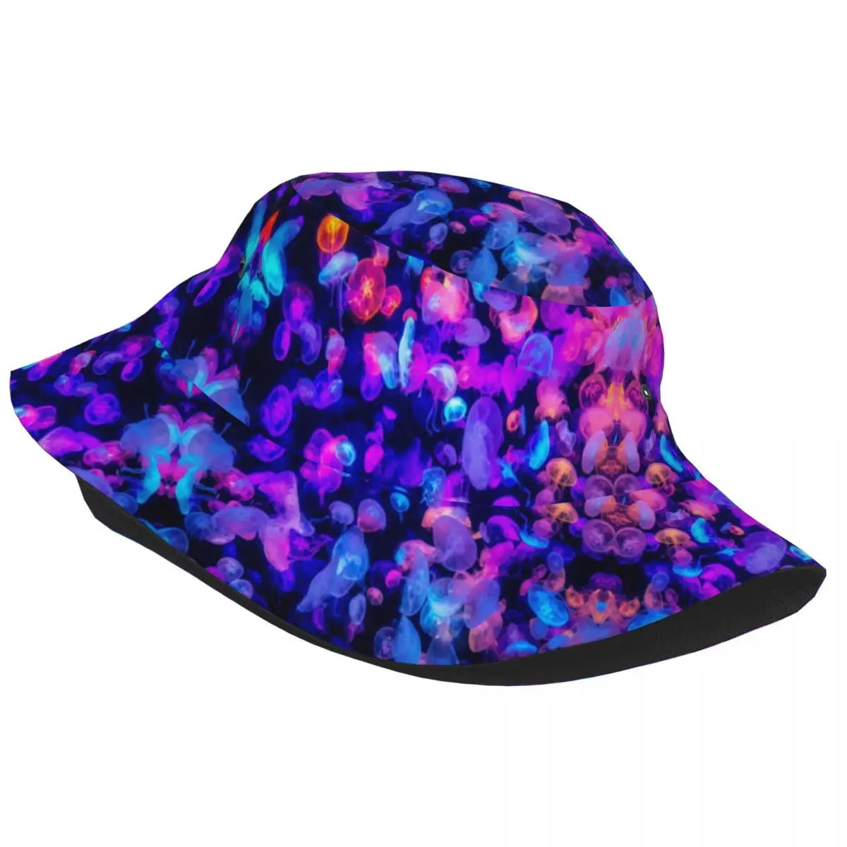 Many Colorful Jellyfish Unisex Bucket Hat Personalized Summer Travel Beach Hat