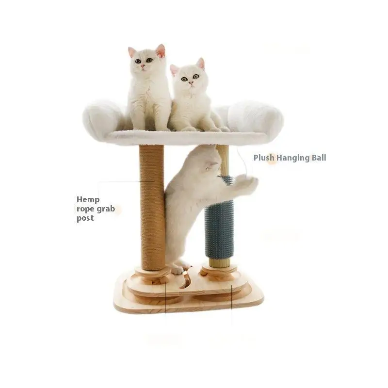 

Catnip Scratch Post Cat Toy for Kittens - Interactive and Self-entertaining Cat Climbing Structure