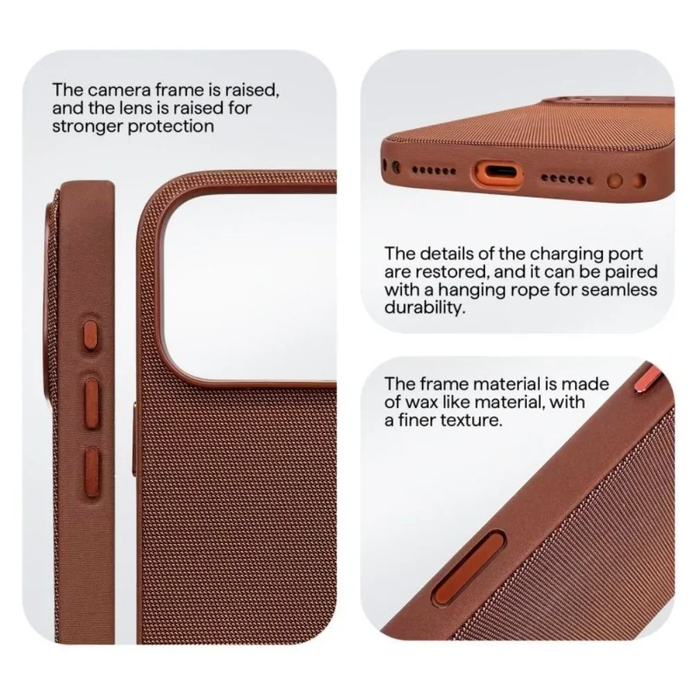 Luxury Tech Woven for Magsafe Magnetic Case for Iphone 18 17 16 15 Plus 14 13 12 11 18 Pro Max TechWoven Wireless Charging Cover