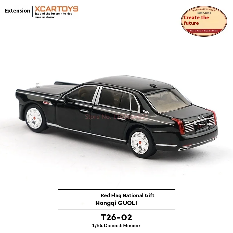 2025 Xcartoys 1/64 Hongqi Guoll سيارة ألعاب مصنوعة من خليط معدني سيارة دييكاست نموذج معدني للأطفال هدايا عيد الميلاد لعب للأولاد