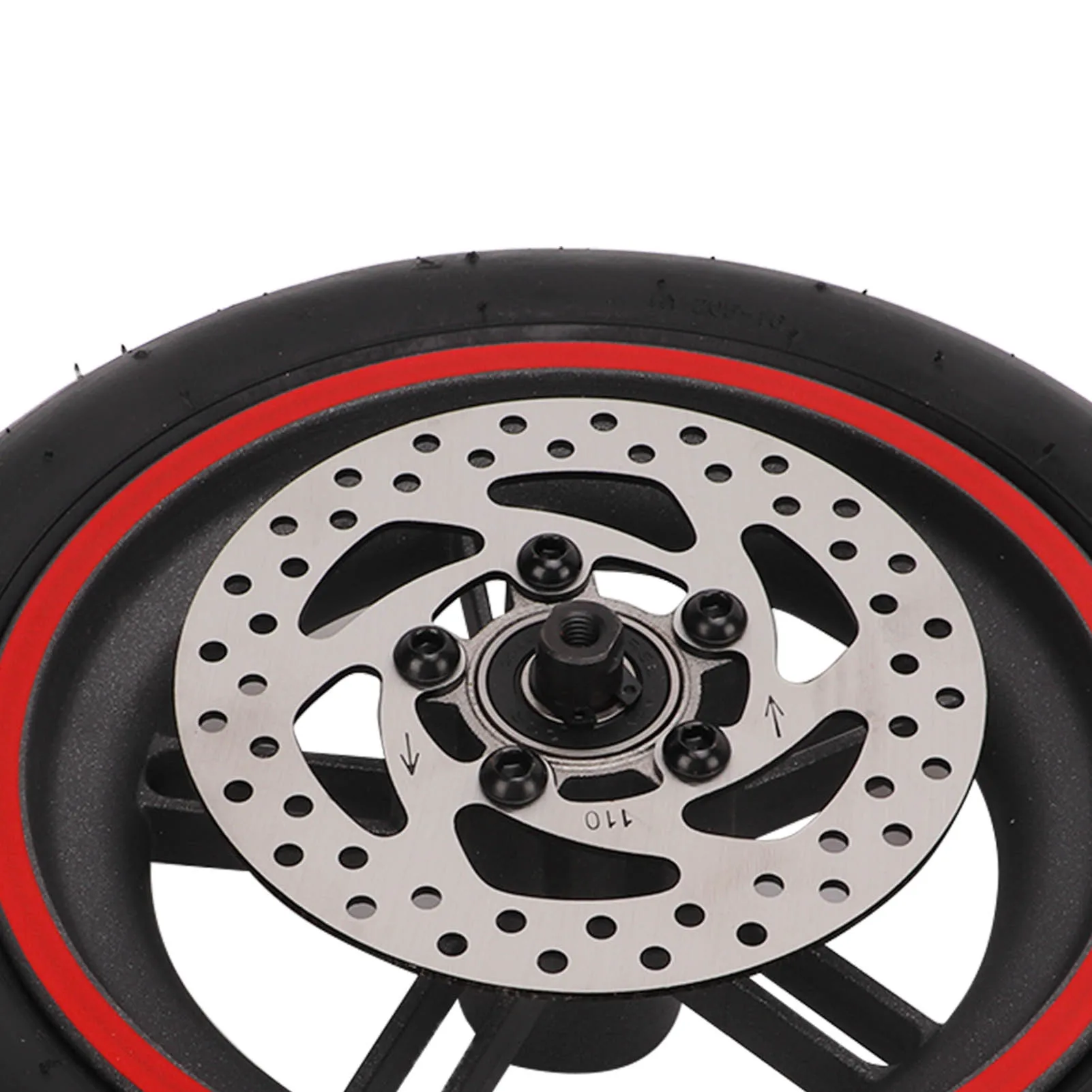 電動スクーター後輪アセンブリ 赤色後輪タイヤ 110mmディスクブレーキ付き Xiaomi M365 1S用