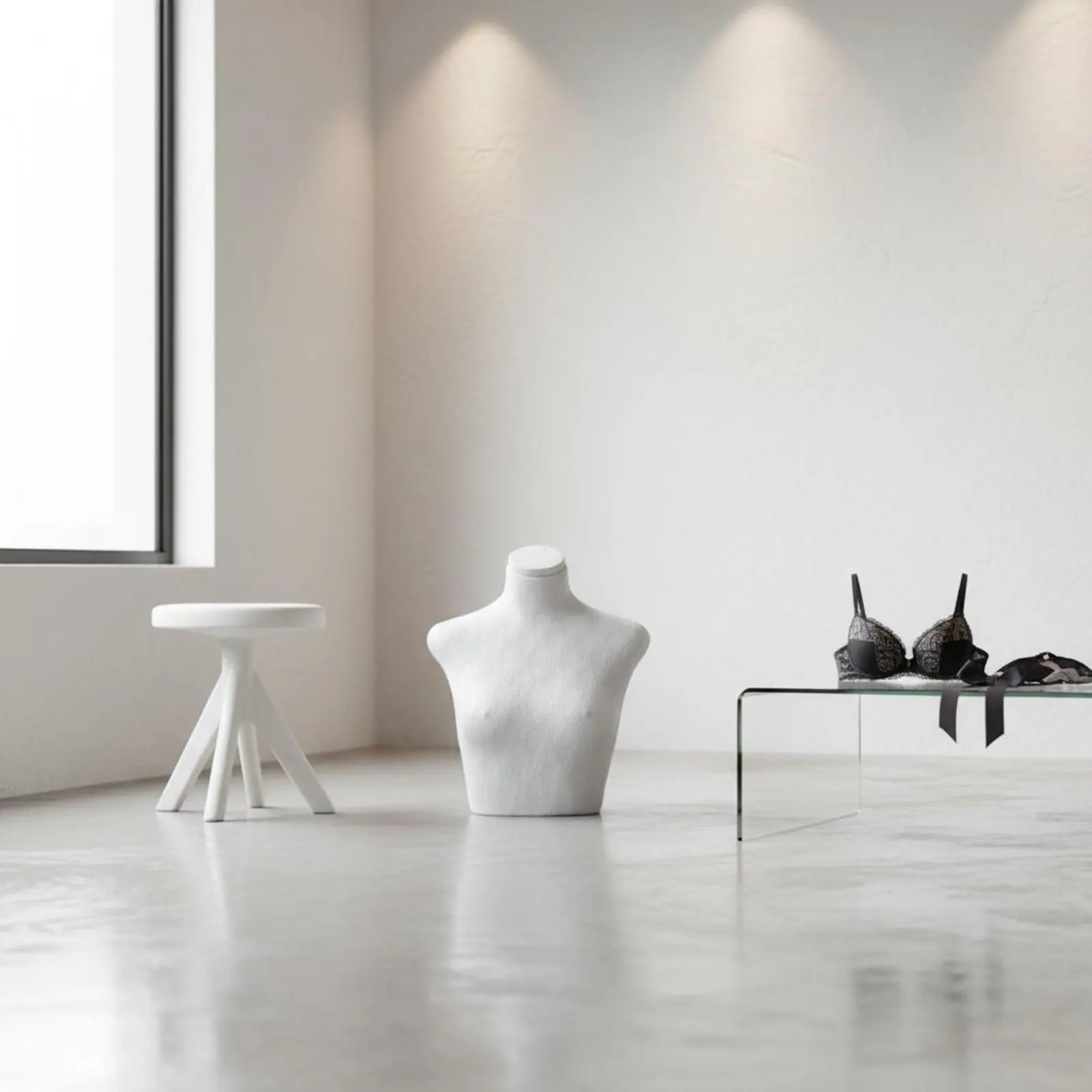 

Underwear Display Display Model Long-Lasting Foam Construction Partial Figure Mannequin Textile Covered Mannequin Versatile