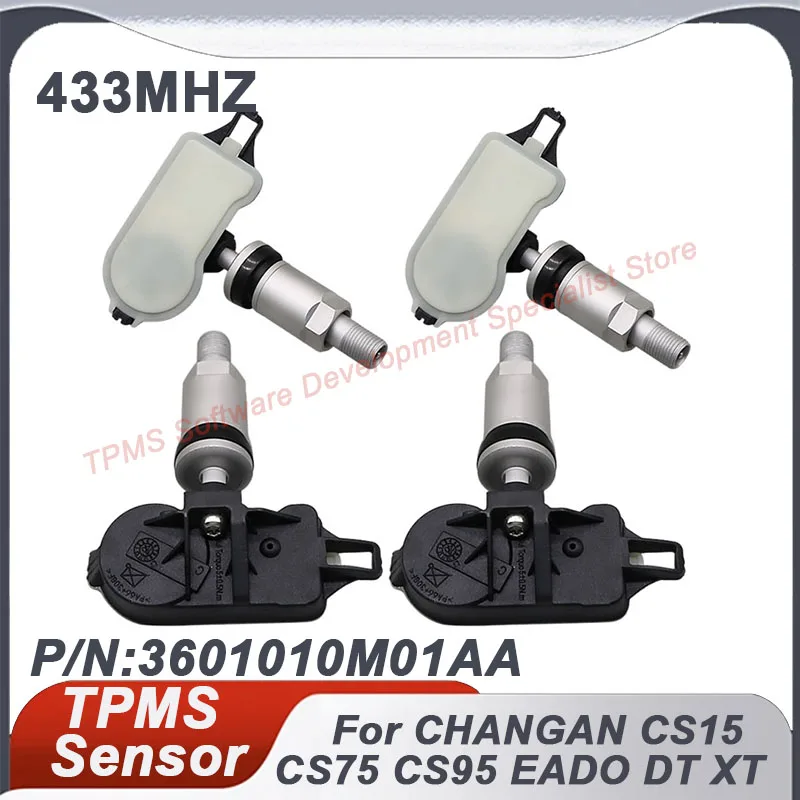 

1/4PCS TPMS Tire Pressure Sensor For CHANGAN CS15 CS75 CS95 Eado DT XT 3601010M01AA 433MHZ Tire pressure monitoring sensor