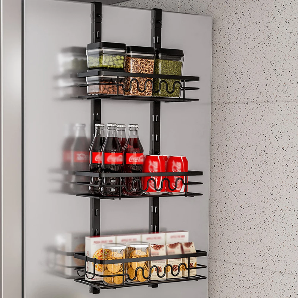 

Over The Door Pantry Organizer, Pantry Door Organizer Shelves, Metal Hanging Spice Rack For Pantry Door, Multi-Tier Over