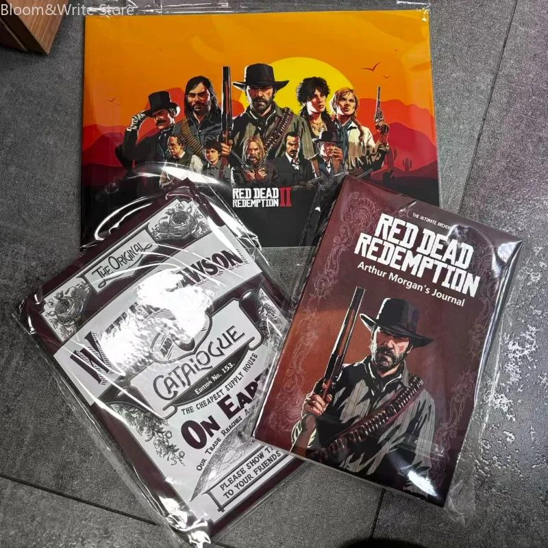 R-Red D-Dead R-Redemption 2 3‑in‑1 Collectible Kit, Arthur Morgan Journal Manual Treasure Map Game Replica Merch