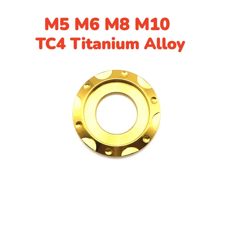M5 M6 M8 M10 TC4 Titanium Alloy Washers Spacer Fancy Decorative Gasket For Bike Motorcycle Car Decorative Washer