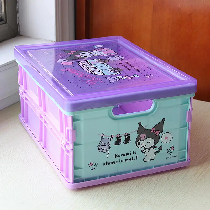 سانريو مرحبا كيتي صندوق تخزين أضعاف لطيف سلة التخزين صندوق تخزين صندوق تخزين صندوق تخزين لعبة بلاستيكية كتاب تخزين نمط جديد #5