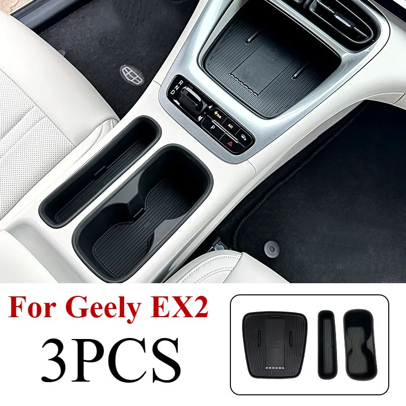 Alfombrilla Antideslizante de TPE para Portavasos y Teléfono para Geely EX2 Geome Xingyuan, Sin Necesidad de Instalación, Componentes de Acabado Interior