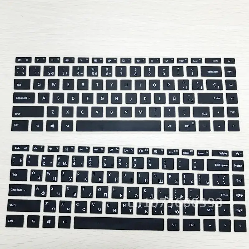 

Silicone Spanish Keyboard Cover for Xiaomi Mi Notebook Air 12.5 13.3 Pro 15.6 Skins Protector Film Russian Keyboard Stickers