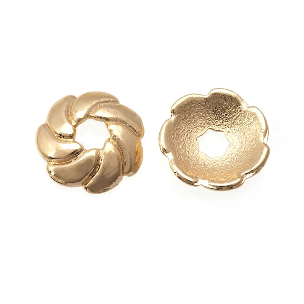 Diameter 6MM 8MM 18K Gold Color Brass Round Flower Beads Caps High Quality Diy Jewelry Accessories Rosediy Official Website - view 6