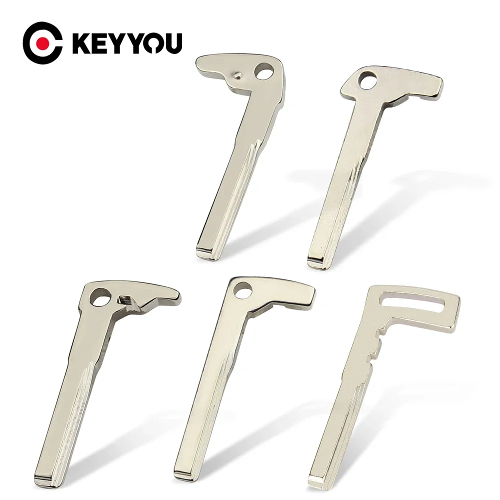 

KEYYOU 10Pcs Uncut Remote Key Blade Replacement Emergency Spare Key Blade For Mercedes Benz 2008 E300 C200 C300 S350 S300 S500