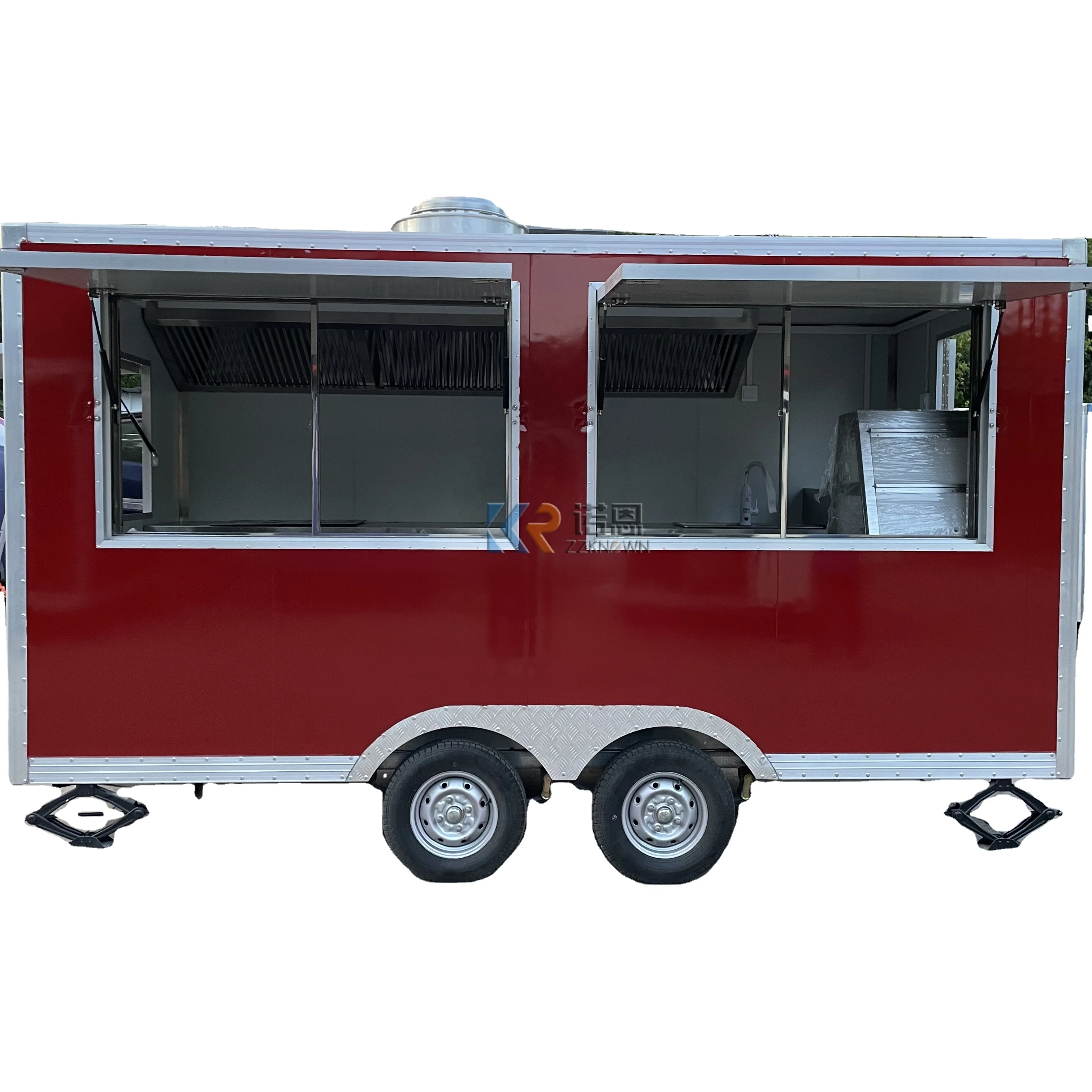 OEM 13ft Mobile Coffee Food Cart BBQ  Food Trailer Small Fully Equip Europe Ice Cream Drinks Food Trucks for USA