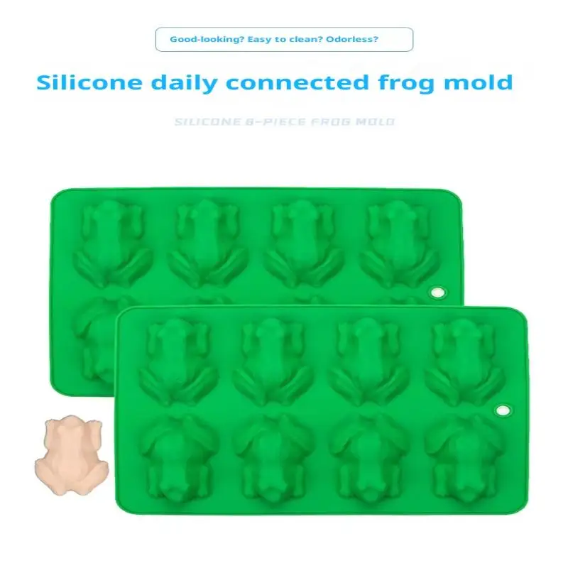 New 3D Frog Silicone Molds Fondant Candy Chocolate Mould Passover Frog Jello Plaster Epoxy Resin Crayons Cake Decorating Tools