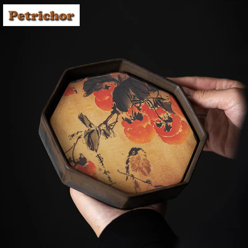 

Китайская керамика Persimmons, держатель для подшипника горшка Zisha, поднос для сухого замачивания, поднос для чая, подставки для чая, тарелка для фруктовых закусок