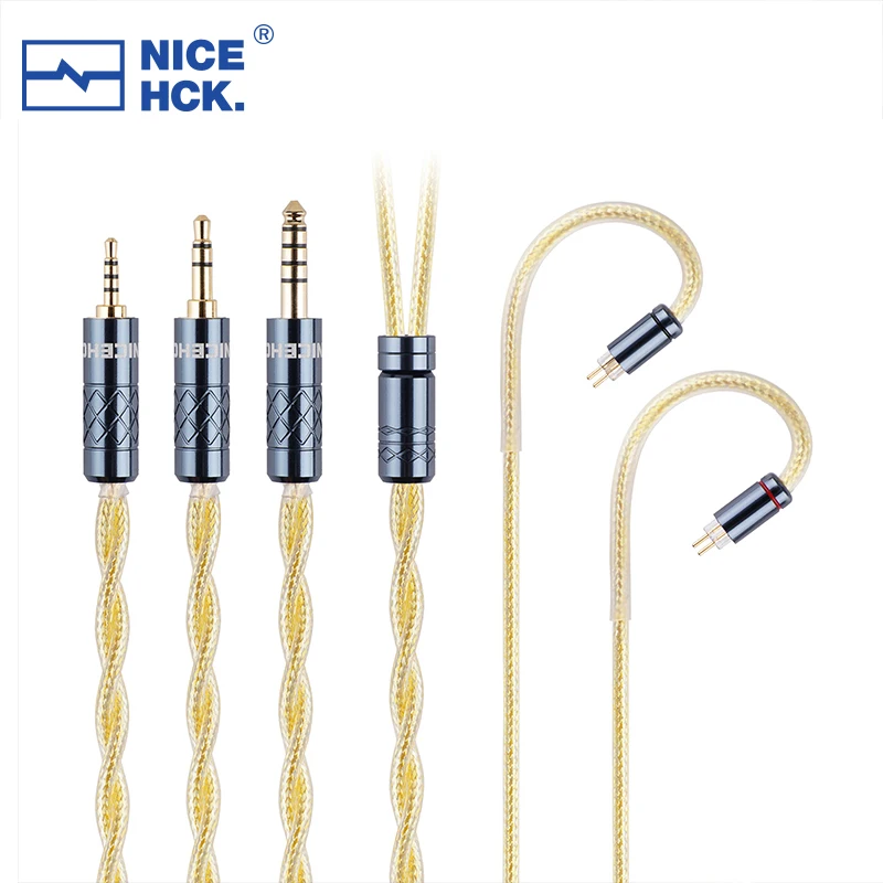 NiceHCK CoaxialSir Ultra Furukawa Copper Silver Alloy+8N Copper Foil+Silver Plated Cable 3.5/2.5/4.4mm MMCX/2Pin for MK4 Rinko