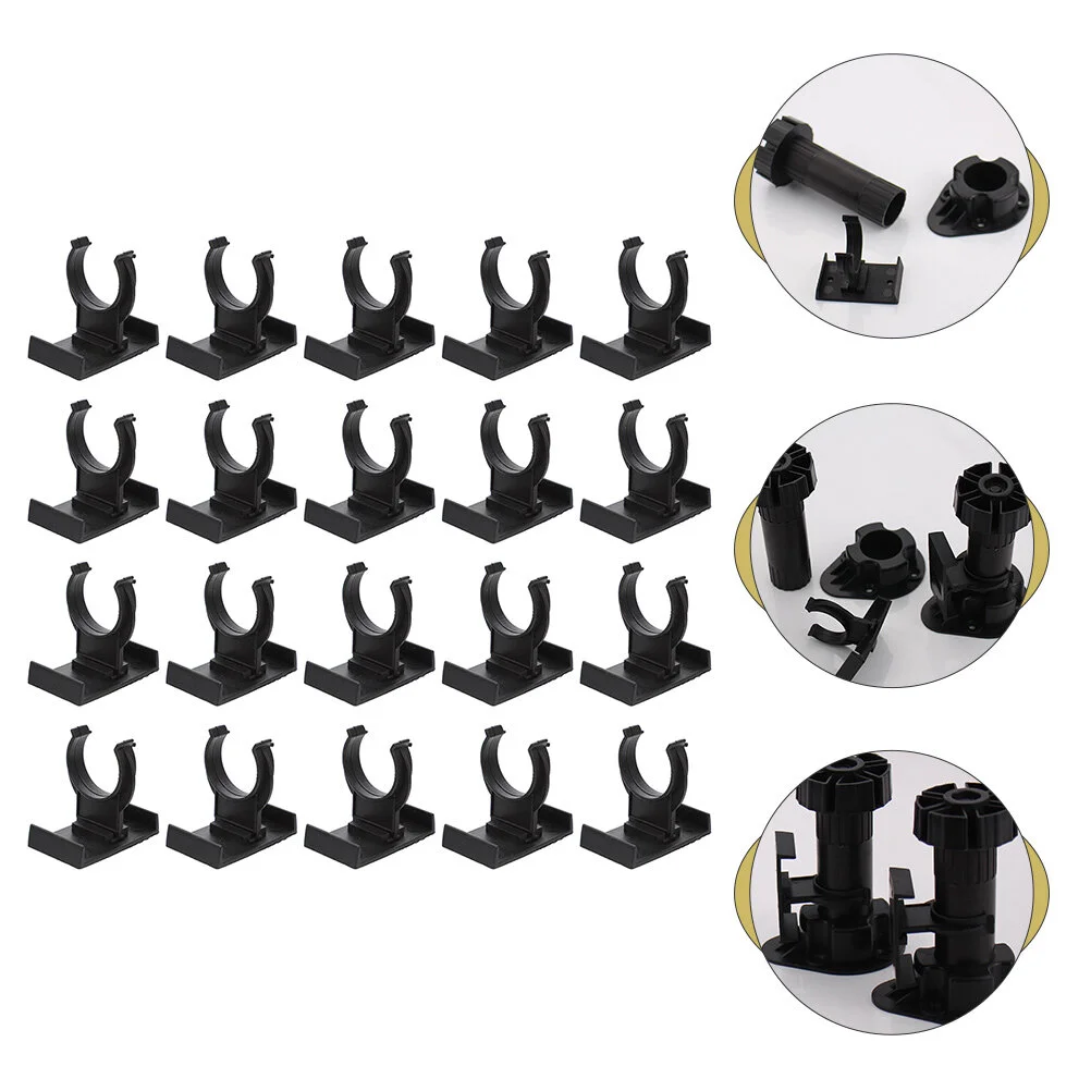 20pcs Adjustable Cabinet Leveler Kick Clips Kick Skirting Board Trims Bracket Kitchen Leg Plinth Clips for Furniture Cabinets