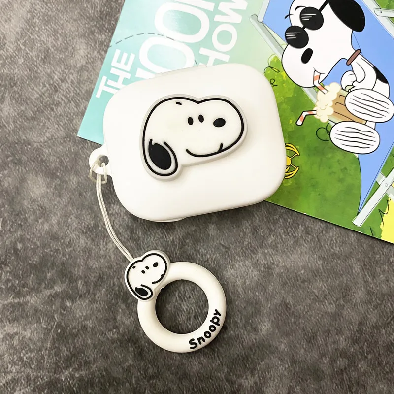 MINISO سنوبي حقيبة سماعة الاذن ل Redmi Buds 5 / 6 سيليكون سماعة لاسلكية تعمل بالبلوتوث سماعات شحن صندوق الغطاء الواقي مع المفاتيح