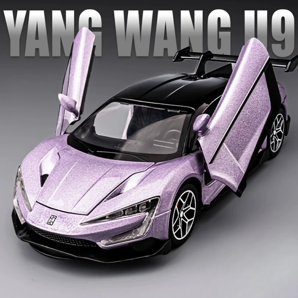 

Масштаб 1:32. BYD Looking Up At U9. Модель спортивного автомобиля. Игрушечные ножничные двери. Открытая музыка. Световой сигнал. Модели суперкара. Коллекция подарков.