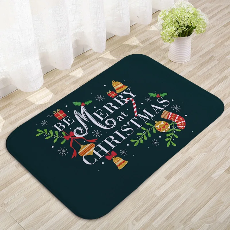 Fußmatten mit Weihnachtsslogan, Fröhliche Weihnachtssaison-Grüßungsdrucke, festliche Kunst, weiche Fußmatten für Zuhause, Feiertage, Jubeln