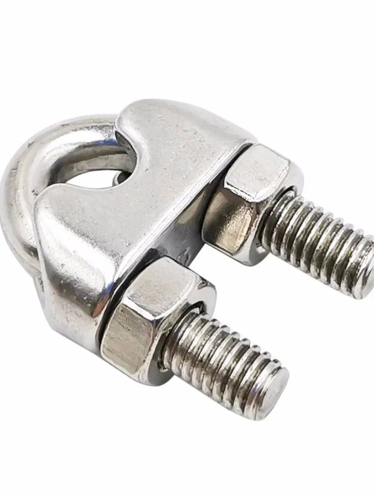 1Pcs 304 Stainless Steel Wire Rope Clips M2/3/4/5/6/8/10/14/16Mm U Type Clamp Wire Rope Clip Cable Bolts Rigging Hardware Clamps