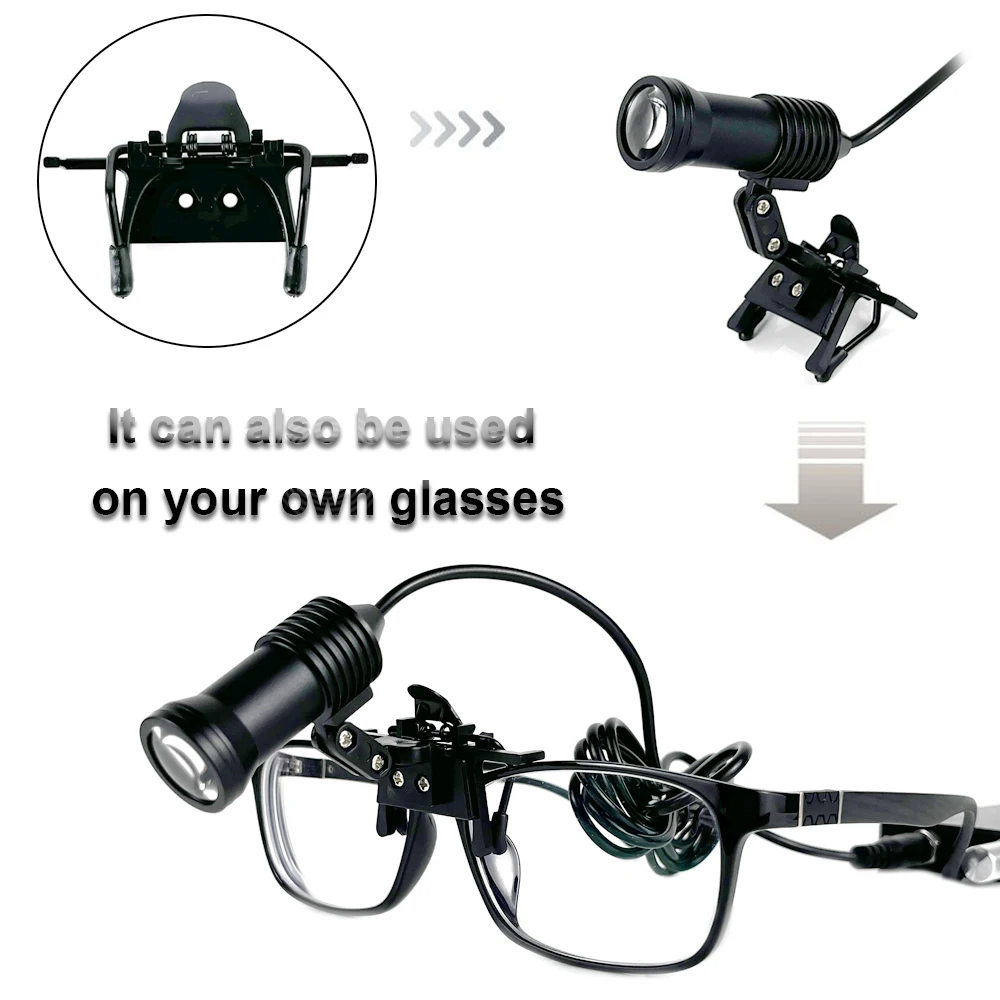 5W LED Dental Loupe Headlamp Medical Sugical Lupas Rechargeable Head Light with Lithium Battery for Dentist Binoculars Magnifier