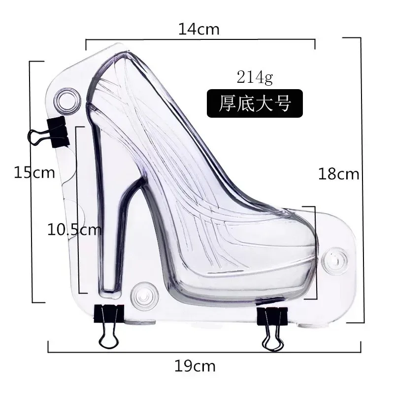 Chocolate Mold High-heeled Shoe Shape Plastic 3D Candy Mold Candy Baking Pastry Decoration Chocolate Mold