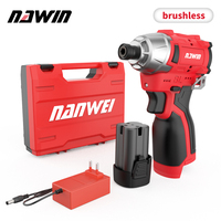 NANWEI brushless Cordless lithium-ion impact screwdriver 16.8V home electric drill electric rechargeable screwdriver