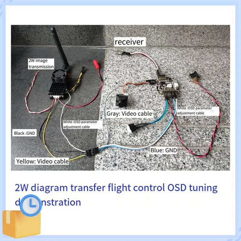 شعبية 5.8Ghz 2W FPV VTX الارسال + هوائي FPV 2000MW 48CH الصوت والفيديو الارسال ل RC FPV طويلة المدى الطائرة بدون طيار