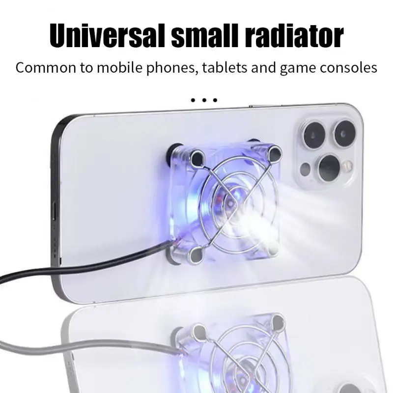 Hot Mini Mobile Phone Cooling Fan Silicone Suction Cup Bottom USB Charging Cooling Pad Artifact Gaming Shooter Mute Radiator