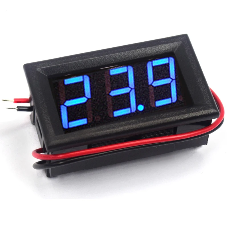 Digital Voltmeter DC 4.5V to 30V Digital Voltmeter Voltage Panel Meter Red/Blue/Green For 6V 12V Electromobile Motorcycle Car