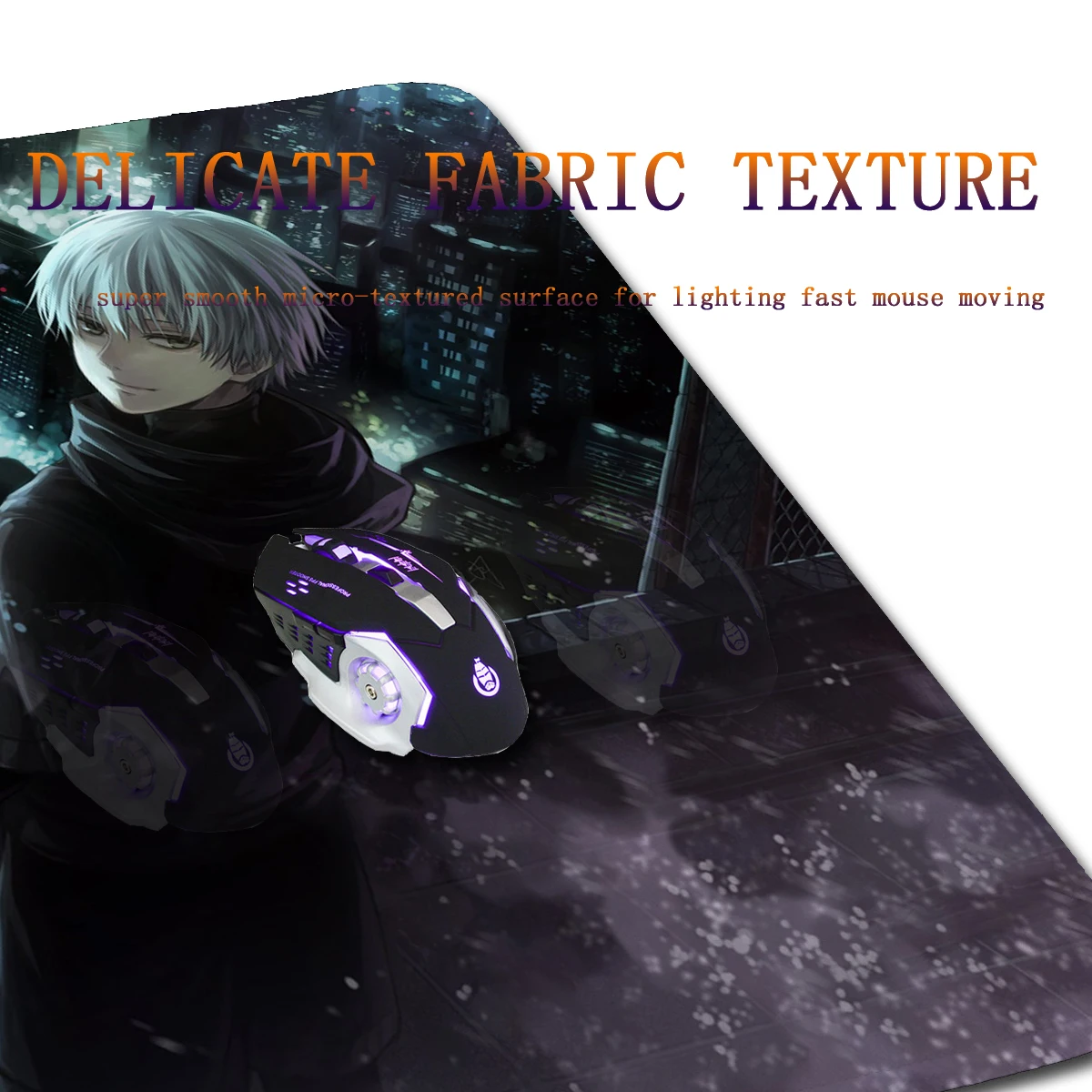 Anime Mouse Pads Large Gaming Mousepad Kaneki Ken Computer Keyboard Pad XXL Game Mousepad Laptop Mat Office Mouse Mat