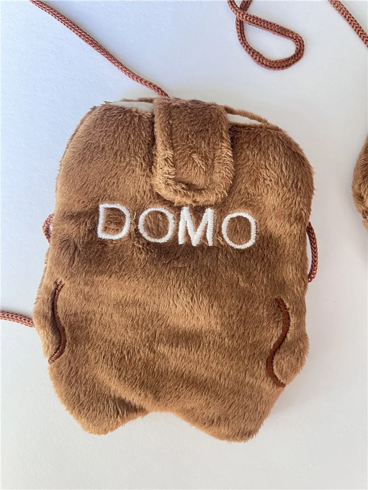 Domo Kun Mini Crossbody Bags for Women Girls Kawaii Cute Coin Purse Key Wallet Holder Small Sling Messenger Bag