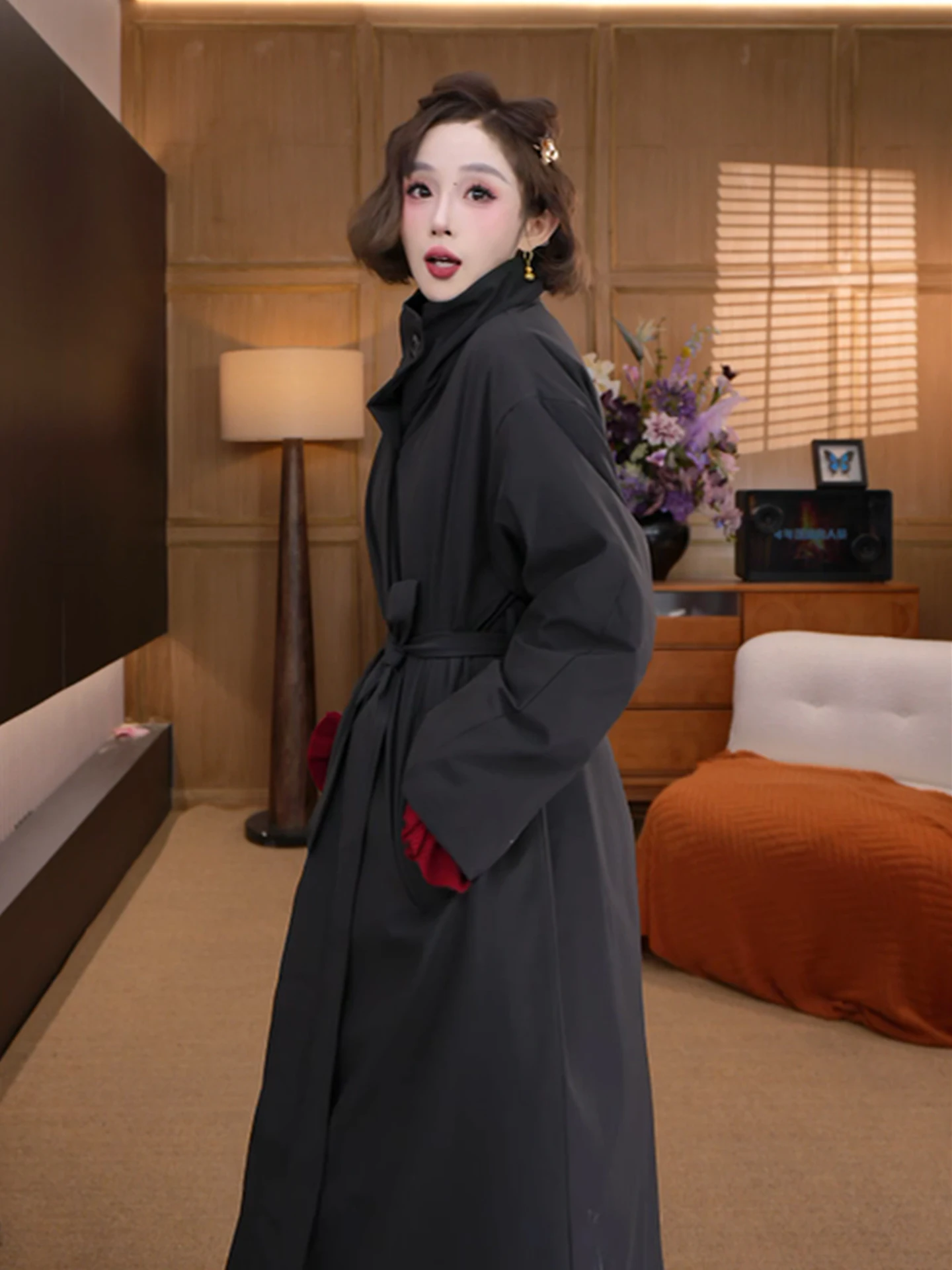 

Пуховик Yolo осенне-зимний, белый, из гусиного пуха, утепленный, длинный, с воротником-стойкой, свободного кроя, в китайском стиле, для женщин