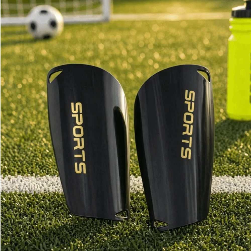 2PCS PU Leather Soccer Shin Guards Foldable Magnetic Shin Guard Sleeves Zipper Closure Numbered Markers Protective Cover