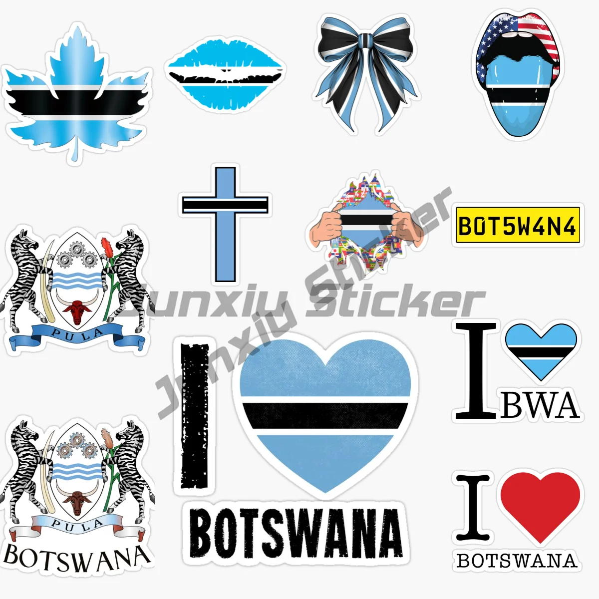

BOTSWANA Flag Map Stickers Laptop Truck Car Window Accesorios Bike Helmet Racing Decoration Decals