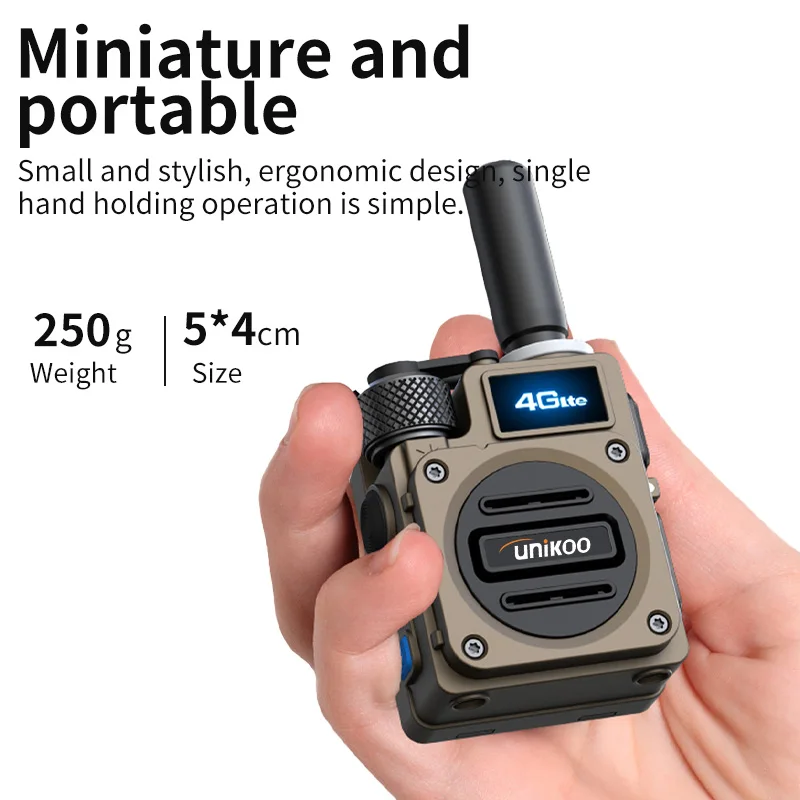 2 قطعة Unikoo UP520 جهاز اتصال لاسلكي 4g مع بطاقة Sim اتصال داخلي رقمي طويل المدى 5000 ميل POC جهاز اتصال لاسلكي (مجاني) #3