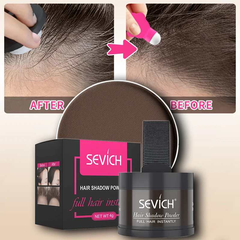 

Sevich Hair Line Powder 4g Black Root Cover Up Natural Instant Waterproof Hairline Shadow Powder Hair Concealer Coverage 13color