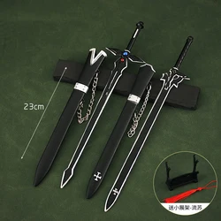 Sword Art SAO Online Anime Weapon Elucidator Dark Repulsor Keychain Sword Katana Sword Samurai Royal Japanese Katana Toy for Boy