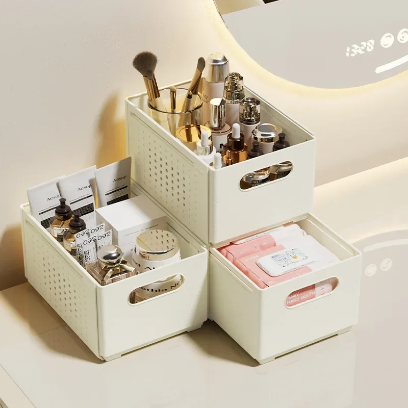 Bathroom Dustproof Multi-Purpose Storage Box for Cabinet Bedroom Dorm Cosmetics Clothing Toys & Groceries Home Rack Organization
