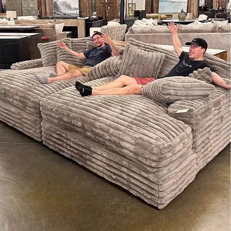 

Modern vacuum compression sofa plush corduroy combination sofa living room bedroom recliner lazy sofa bed furniture boxed